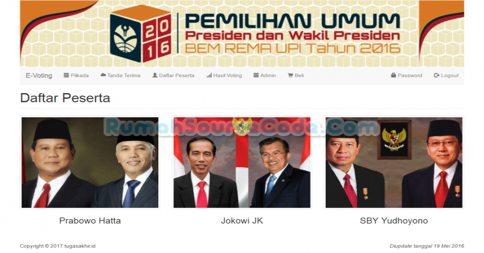 Source Code Sistem Informasi E-Voting PHP