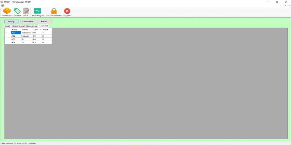 Source Code SPK Metode MFEP VB.Net