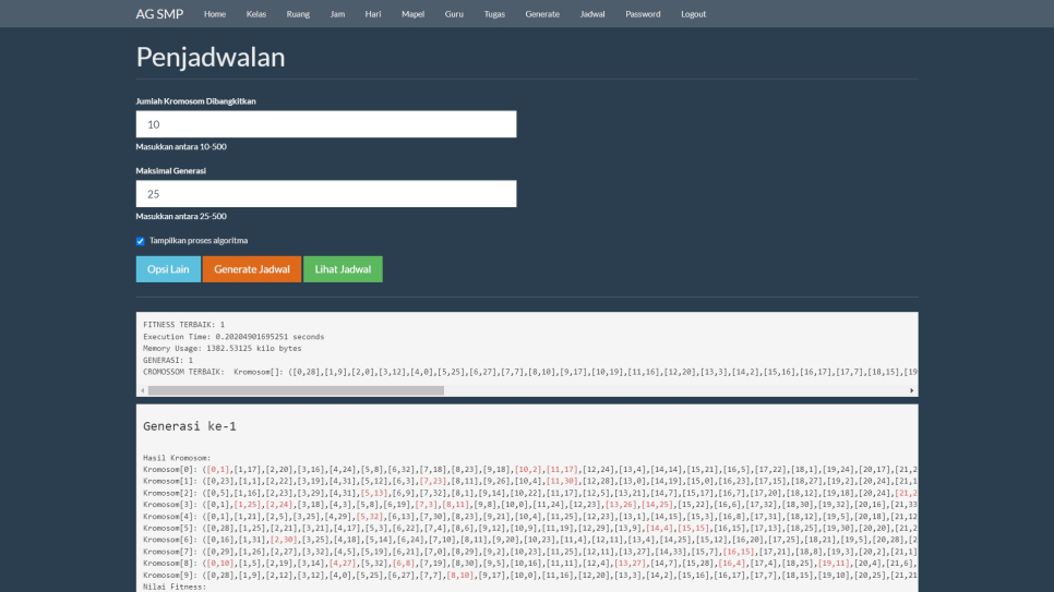 AG SMP PHP Penjadwalan Submit