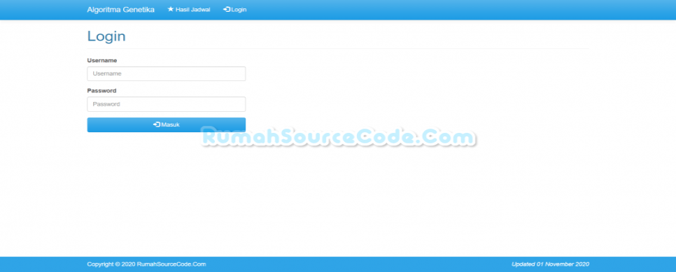Algoritma Genetika Penjadwalan PHP Login