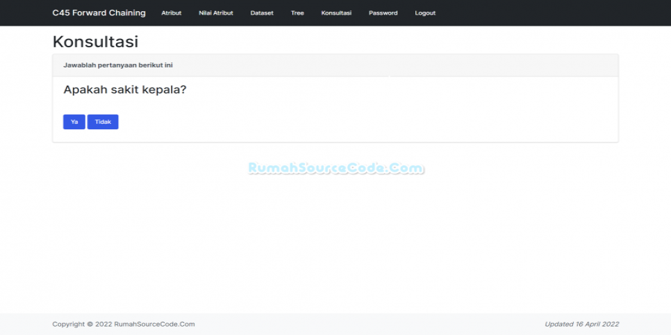 C45 Forward Chaining Konsultasi