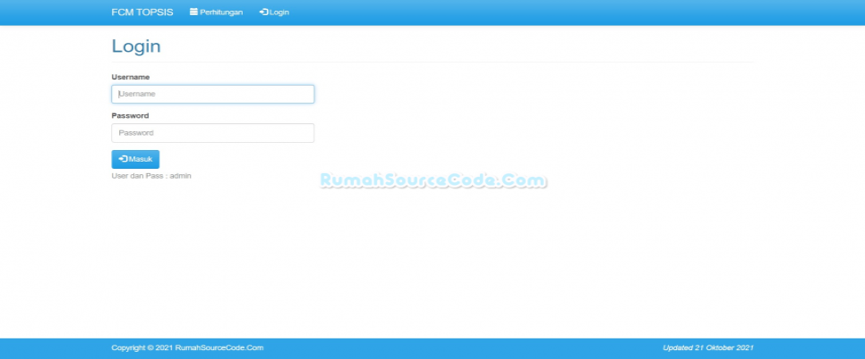 FCM TOPSIS PHP Login