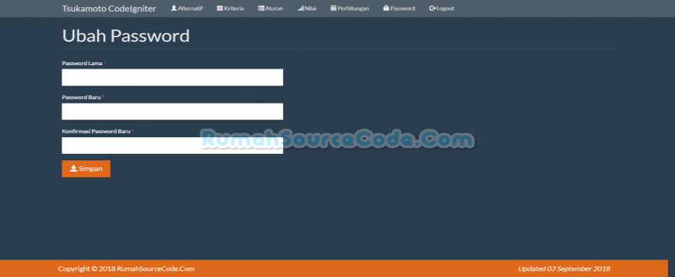 Fuzzy Tsukamoto CodeIgniter Password