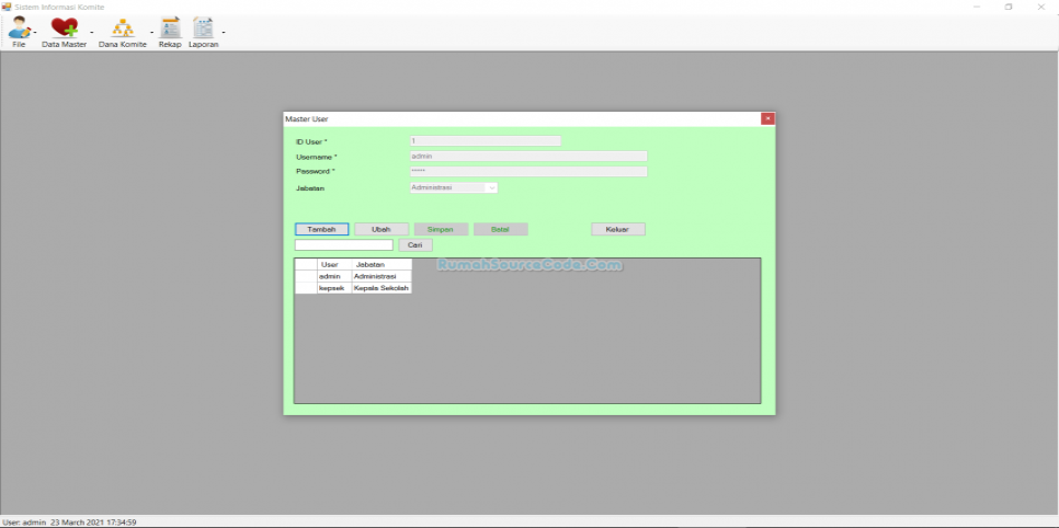 Source Code Komite VB User