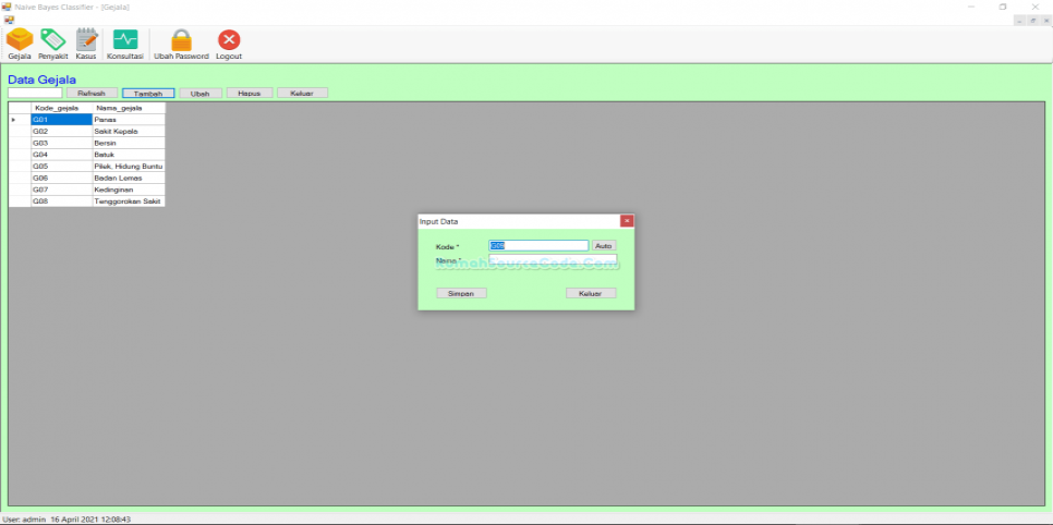 Sistem Pakar NBC VB Gejala
