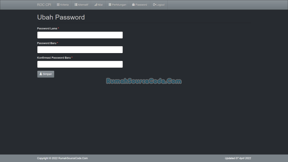 ROC CPI PHP Password