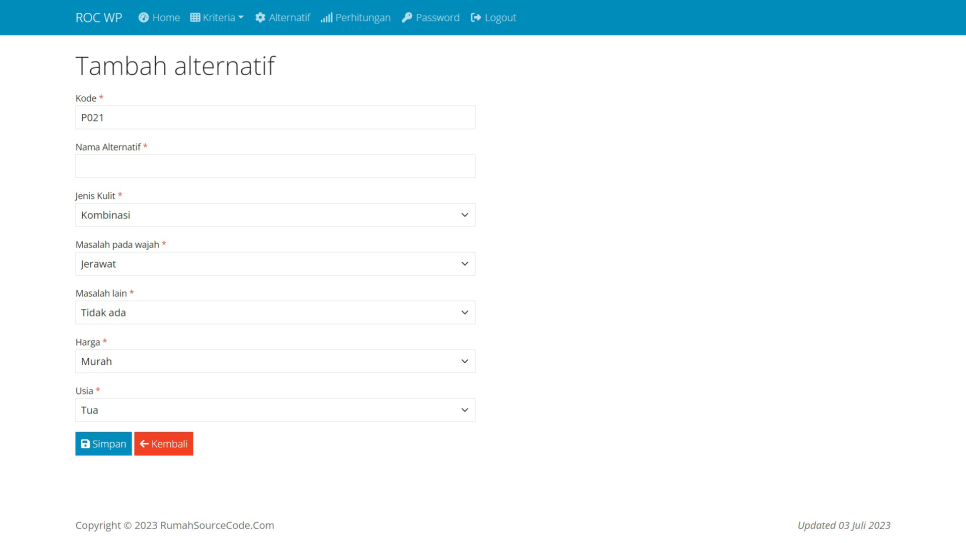 Alternatif Tambah-min