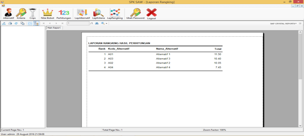 SPK Metode SAW VB Laporan Perhitungan