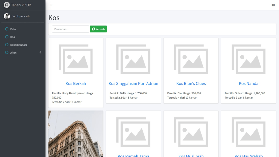 Tahani VIKOR PHP Kos List
