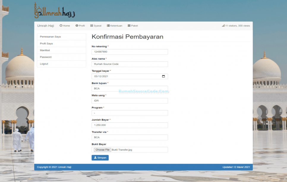 Umrah Haji PHP Konfirmasi
