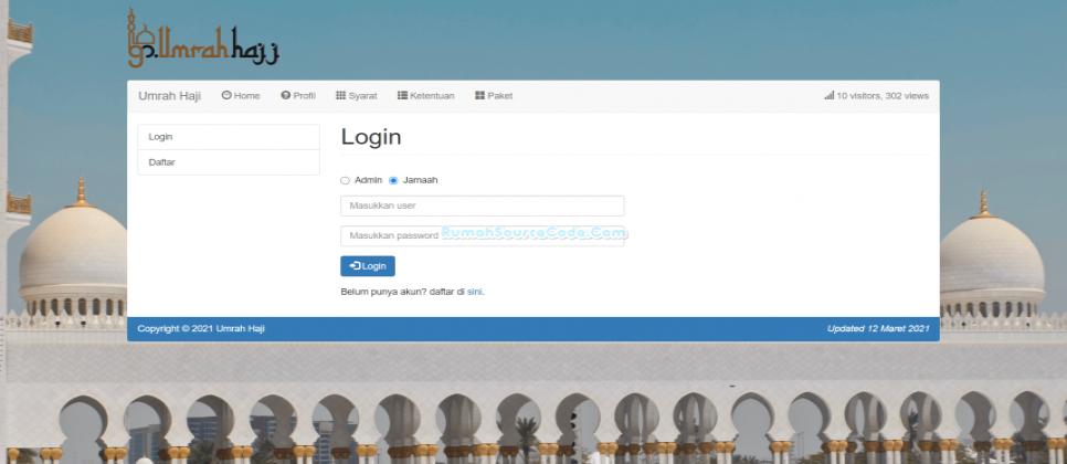 Umrah Haji PHP Login